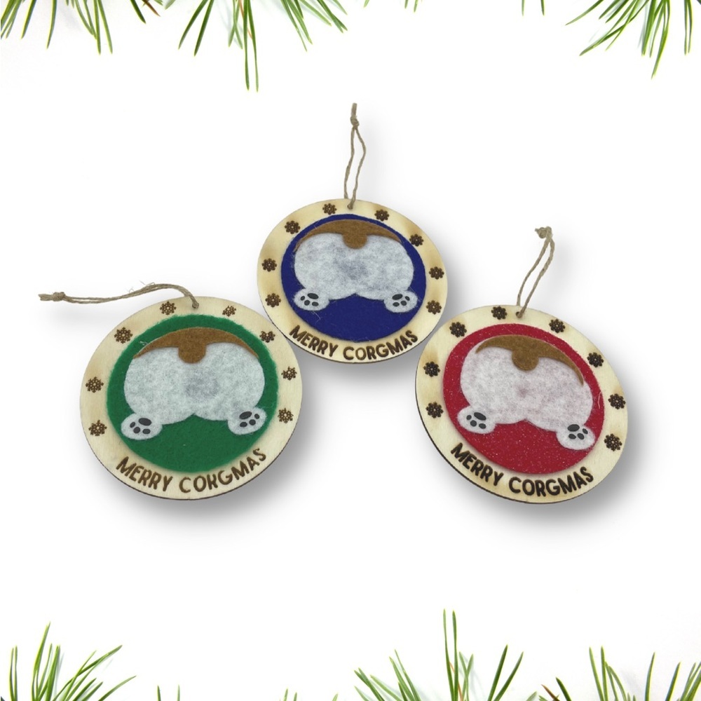 Handmade Corgi Butt Ornaments​